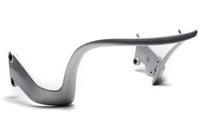 Powder coated plastic furniture component
